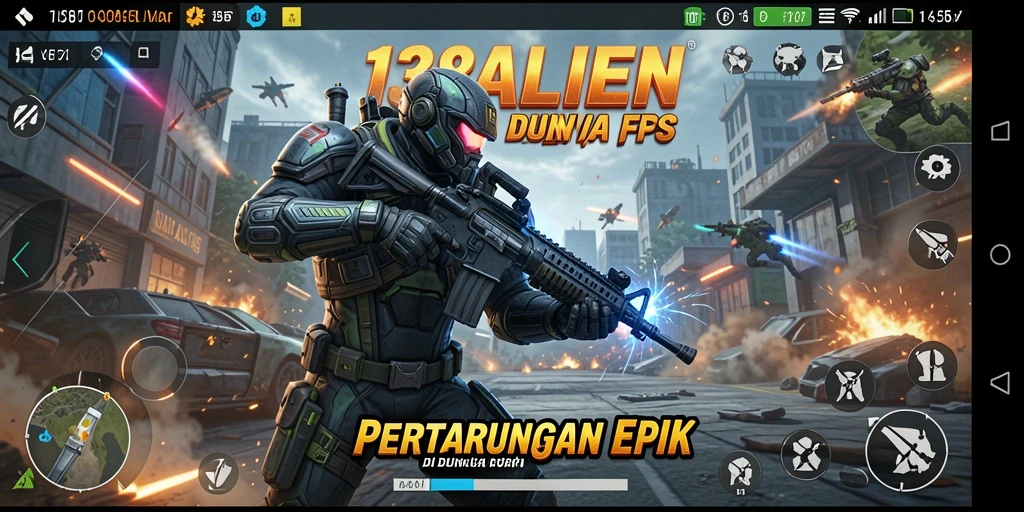 Tampilan gameplay mendebarkan di 138ALIEN dengan pertempuran luar angkasa.