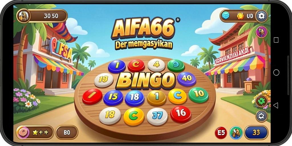 Tangkapan layar AIFA66 menunjukkan tampilan menarik gameplay Bingo.