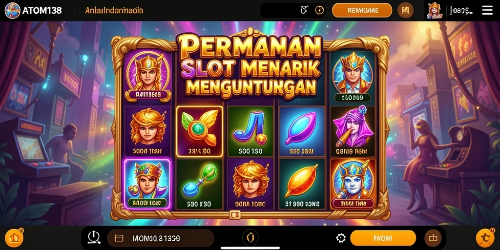 Tangkapan layar gameplay ATOM138 menampilkan aksi slot yang mendebarkan.