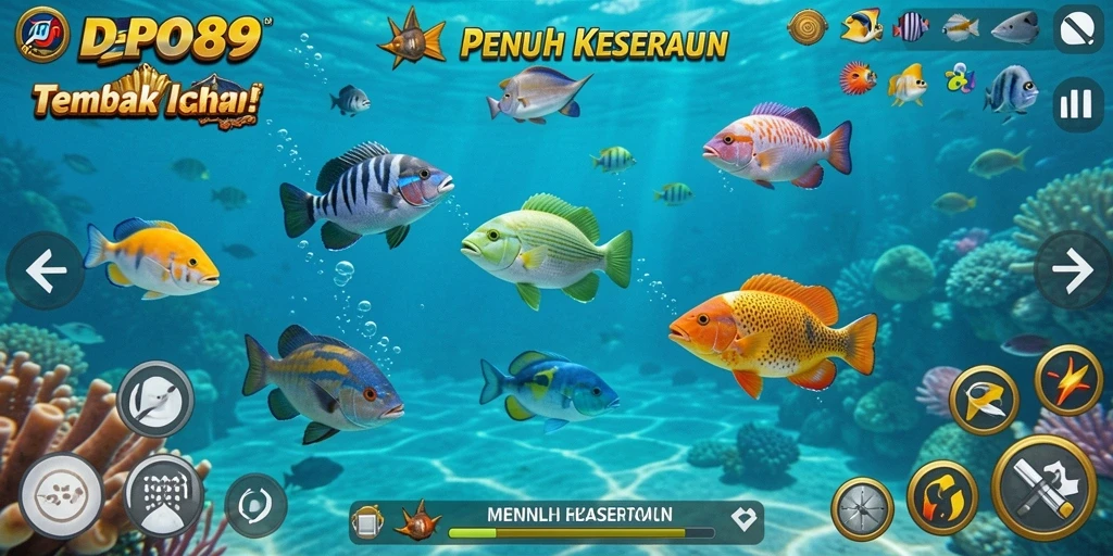 Gambaran gameplay Tembak Ikan yang seru di DEPO89.