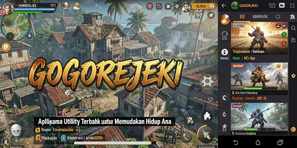 Tampilan utama GOGOREJEKI yang menampilkan fitur pengingat dan manajemen tugas.