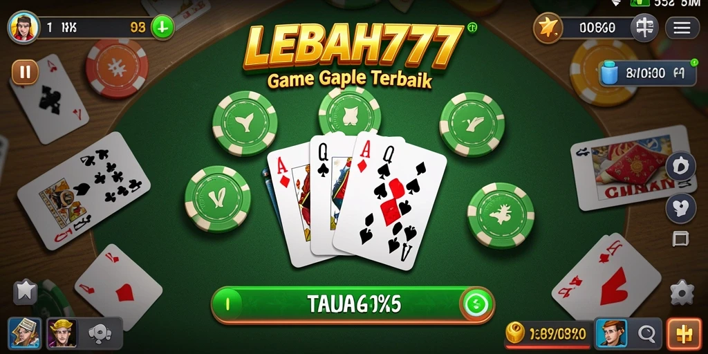 Tampilan gameplay seru saat bermain Gaple di LEBAH777.