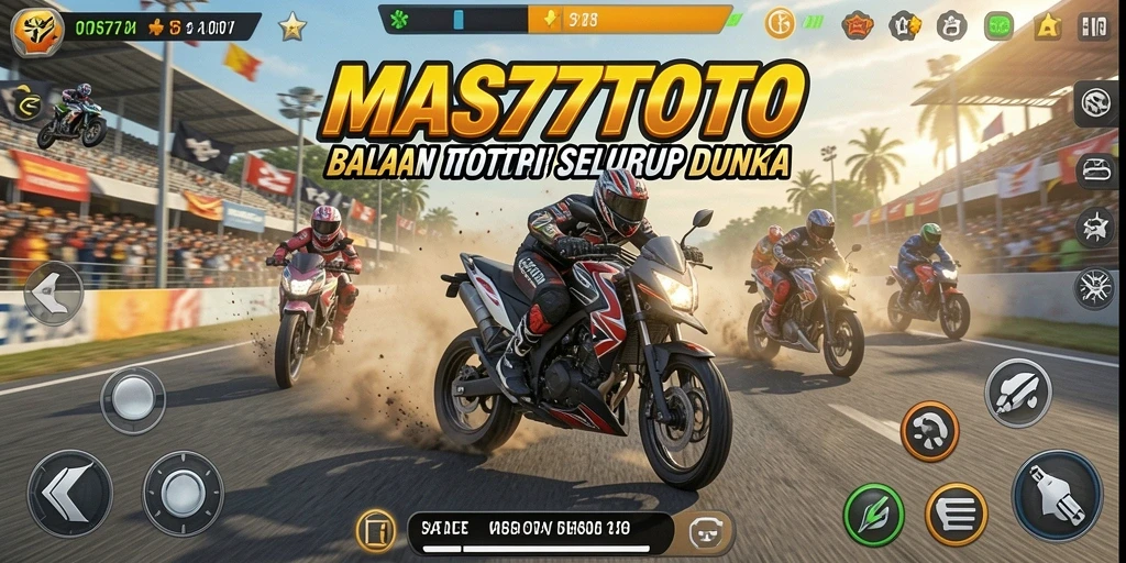 Gameplay seru balapan motor di MAS77TOTO.