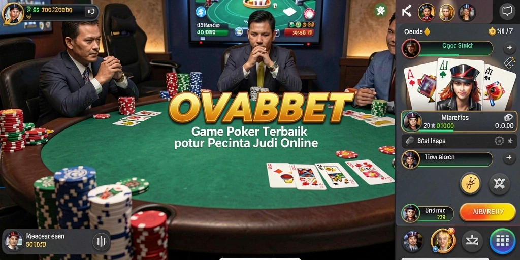 Screenshot gameplay OVABET menunjukkan serunya bermain Poker.