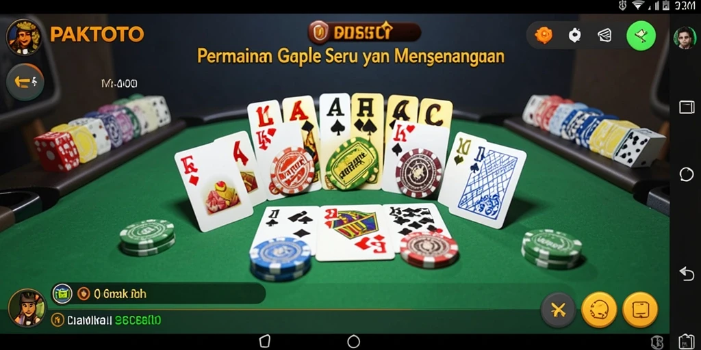 Screenshot gameplay PAKTOTO menampilkan suasana seru bermain Gaple.