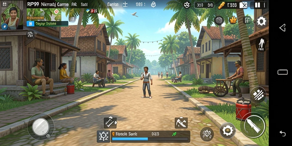 Tampilan gameplay RP99 yang seru dan berwarna-warni.