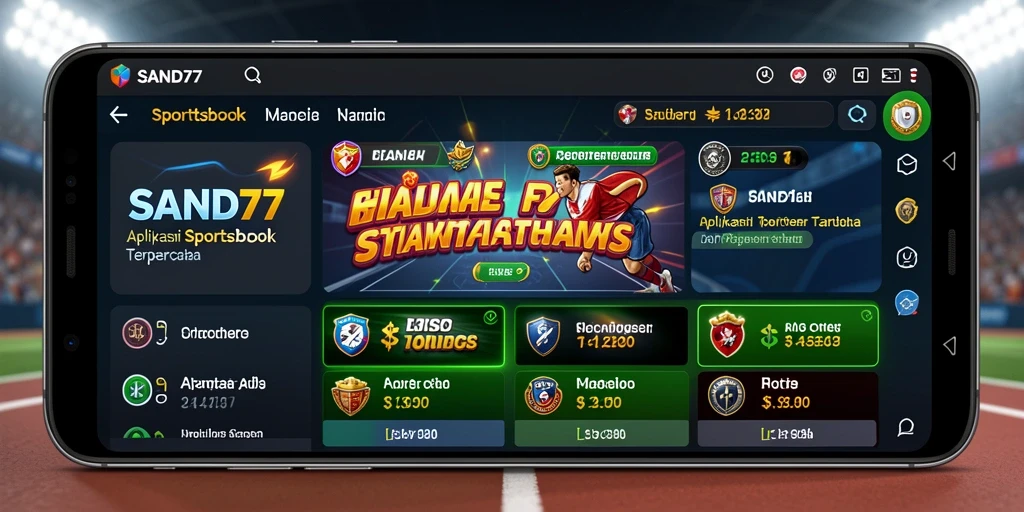 Tampilan menarik dari gameplay SAND77 dalam taruhan Sportsbook.