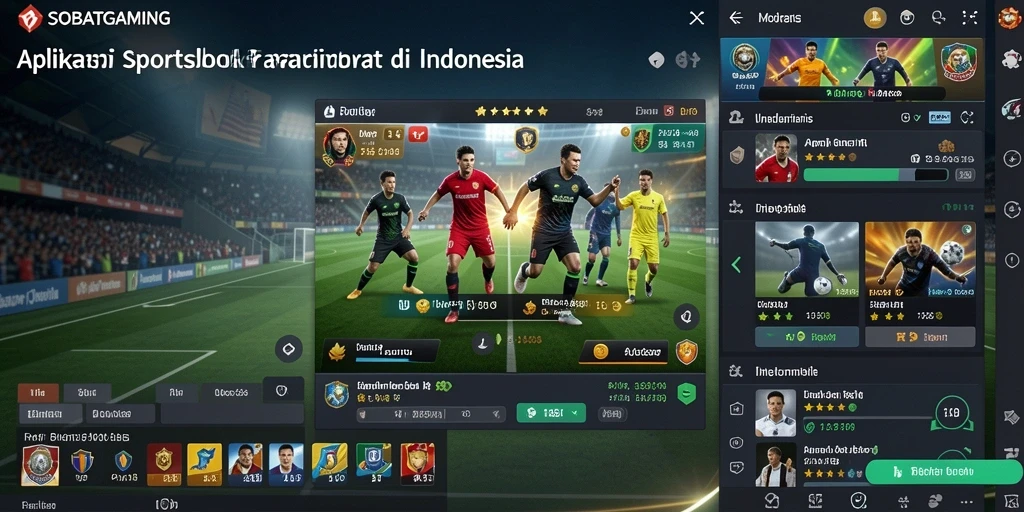 Tampilan antarmuka dan fitur taruhan pada aplikasi SOBATGAMING.