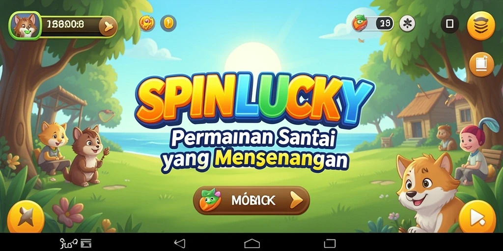 Tampilan gameplay SPINLUCKY yang cerah dan menarik.