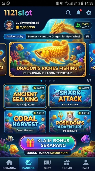 Gambaran visual tentang berbagai aplikasi di 1121slot.